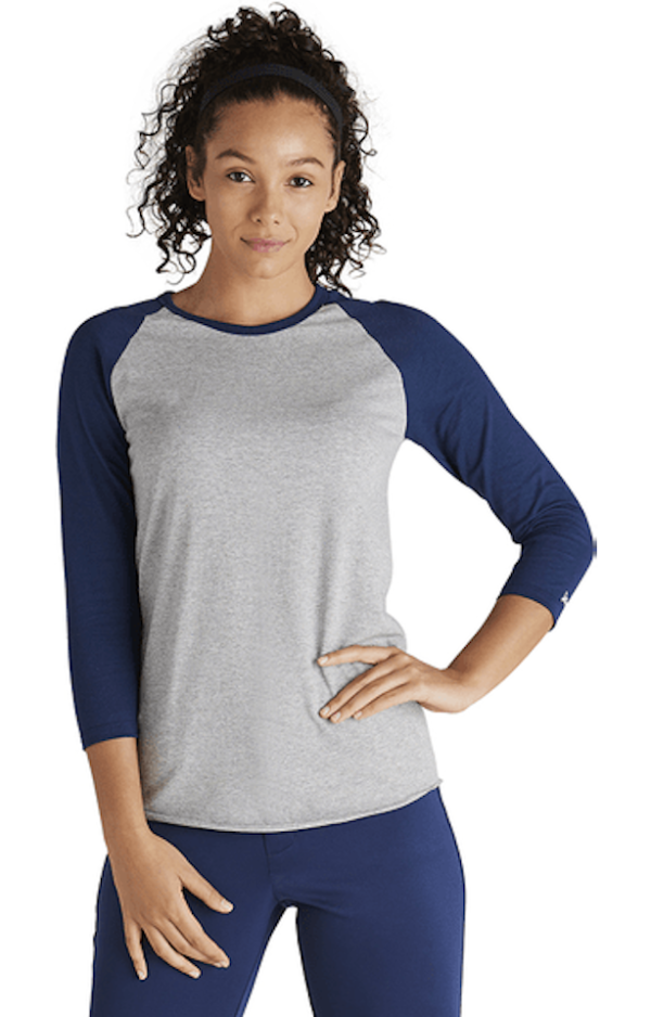 Intensity Raglan Heather Playera Manga 3/4 Dama - Imagen 2