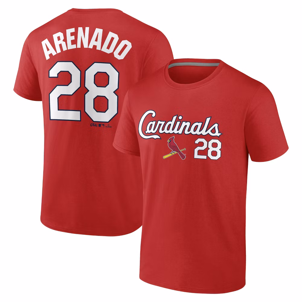 Majestic MLB St. Louis Cardinals Nolan Arenado 28 Playera